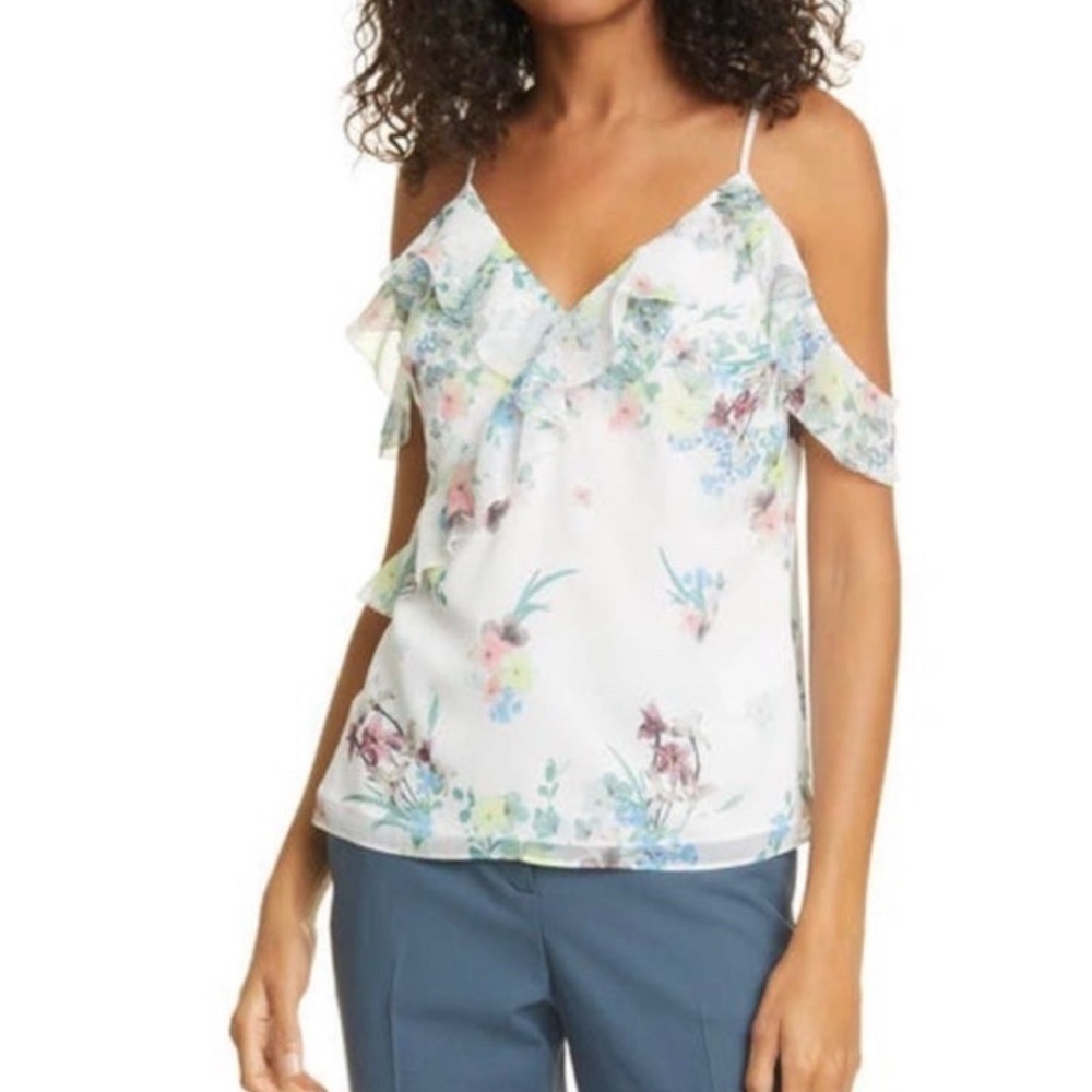 ☀️Ted Baker London Meeyah Pergola Fairy Cold Shoulder Camisole Size Large